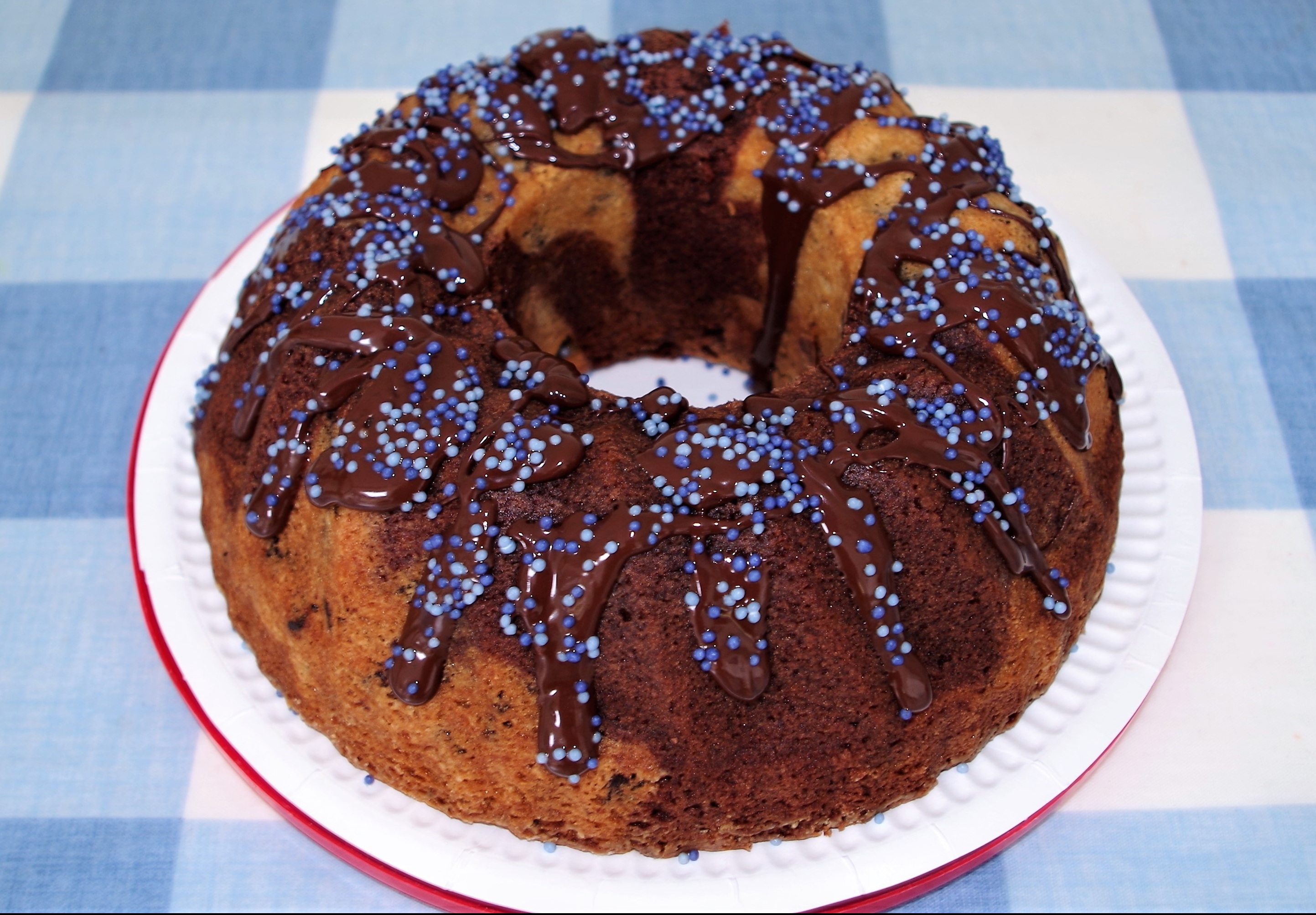 IMGP3360 Tue 11th First decorated bundt cake - for jig-saw