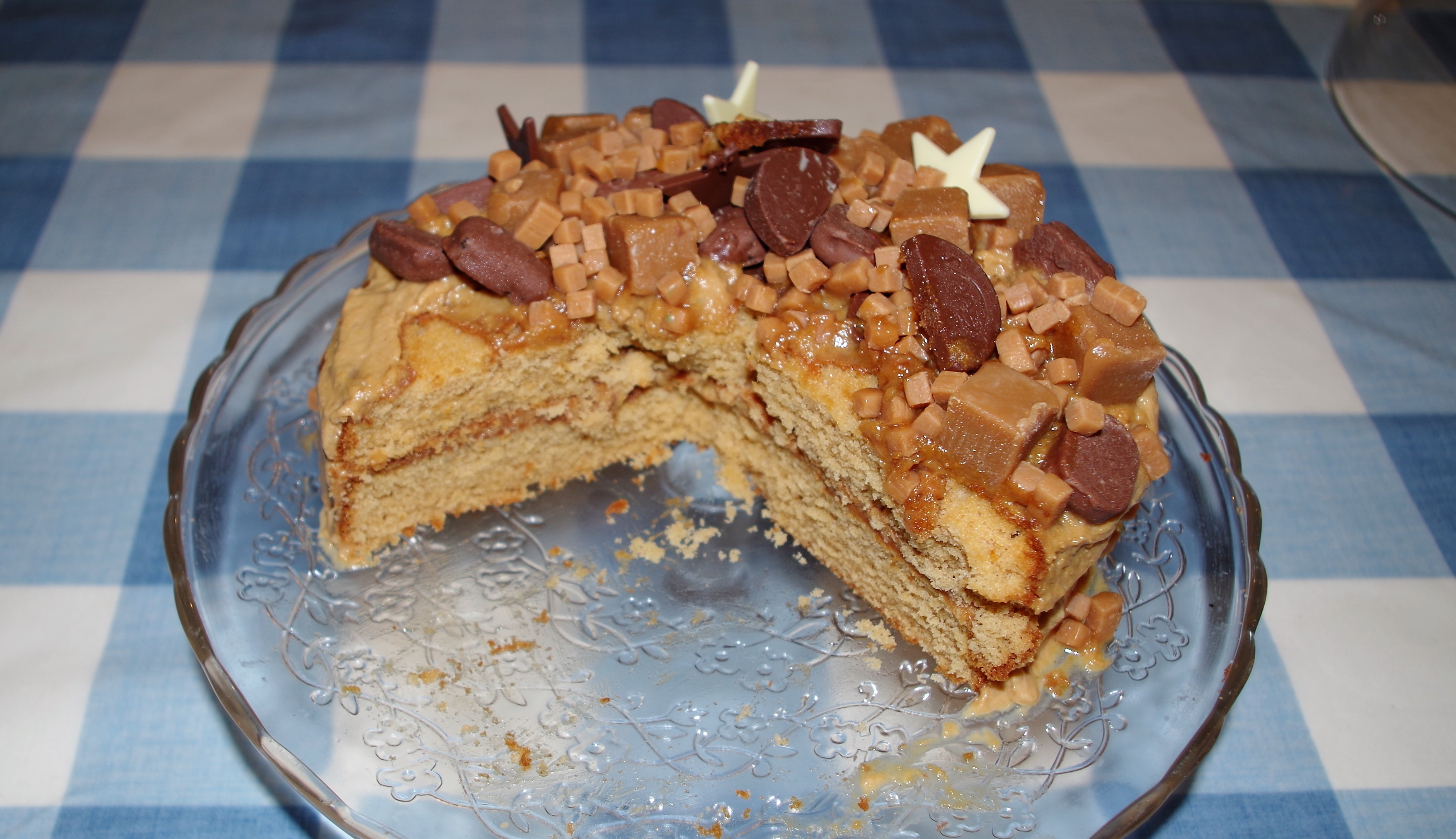 IMGP3427 Wed 19th - Toffee Fudge cake for Matts birthday - 8