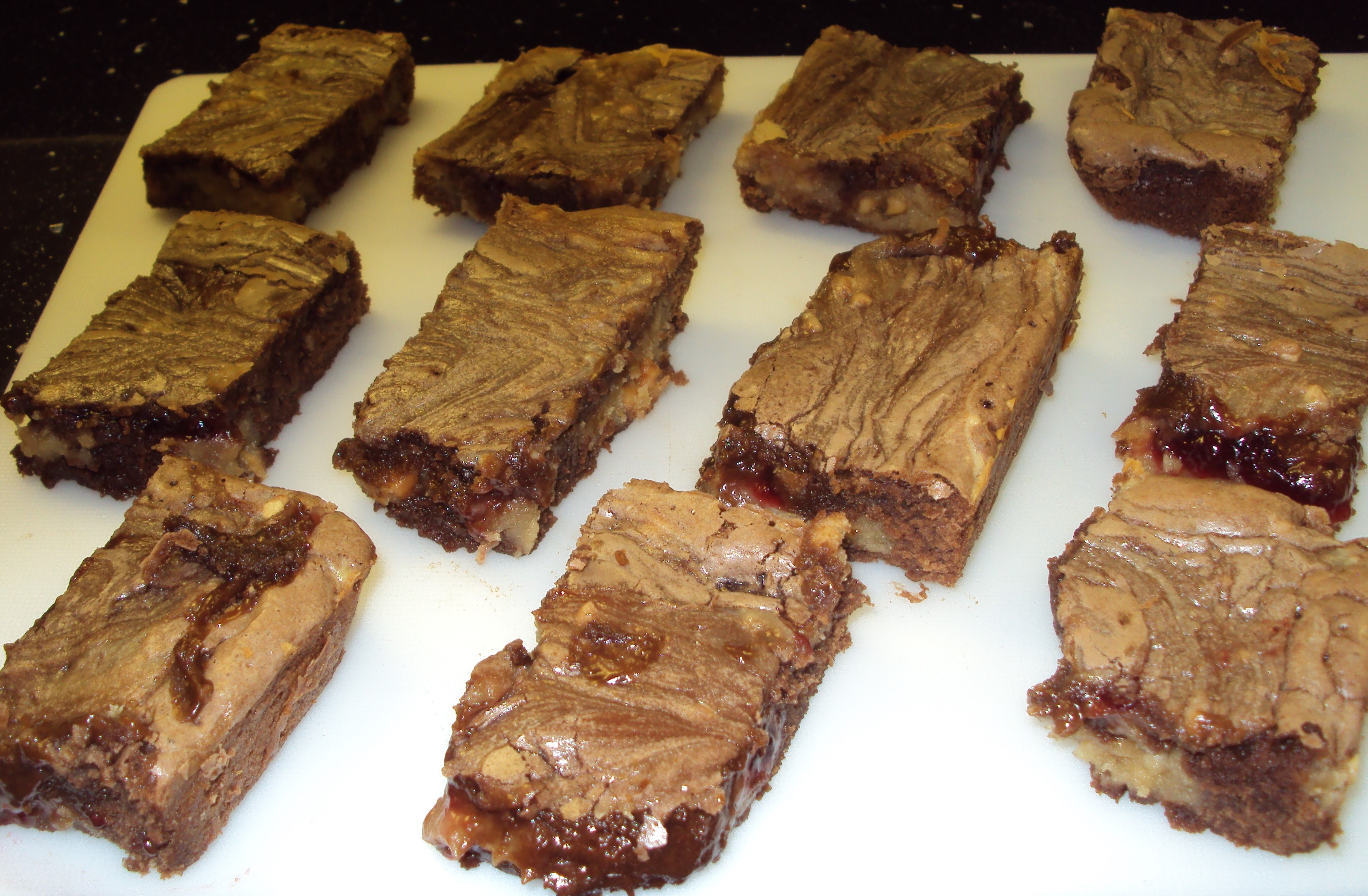 DSC01478 - Mon 25th Peanut butter & jam brownies