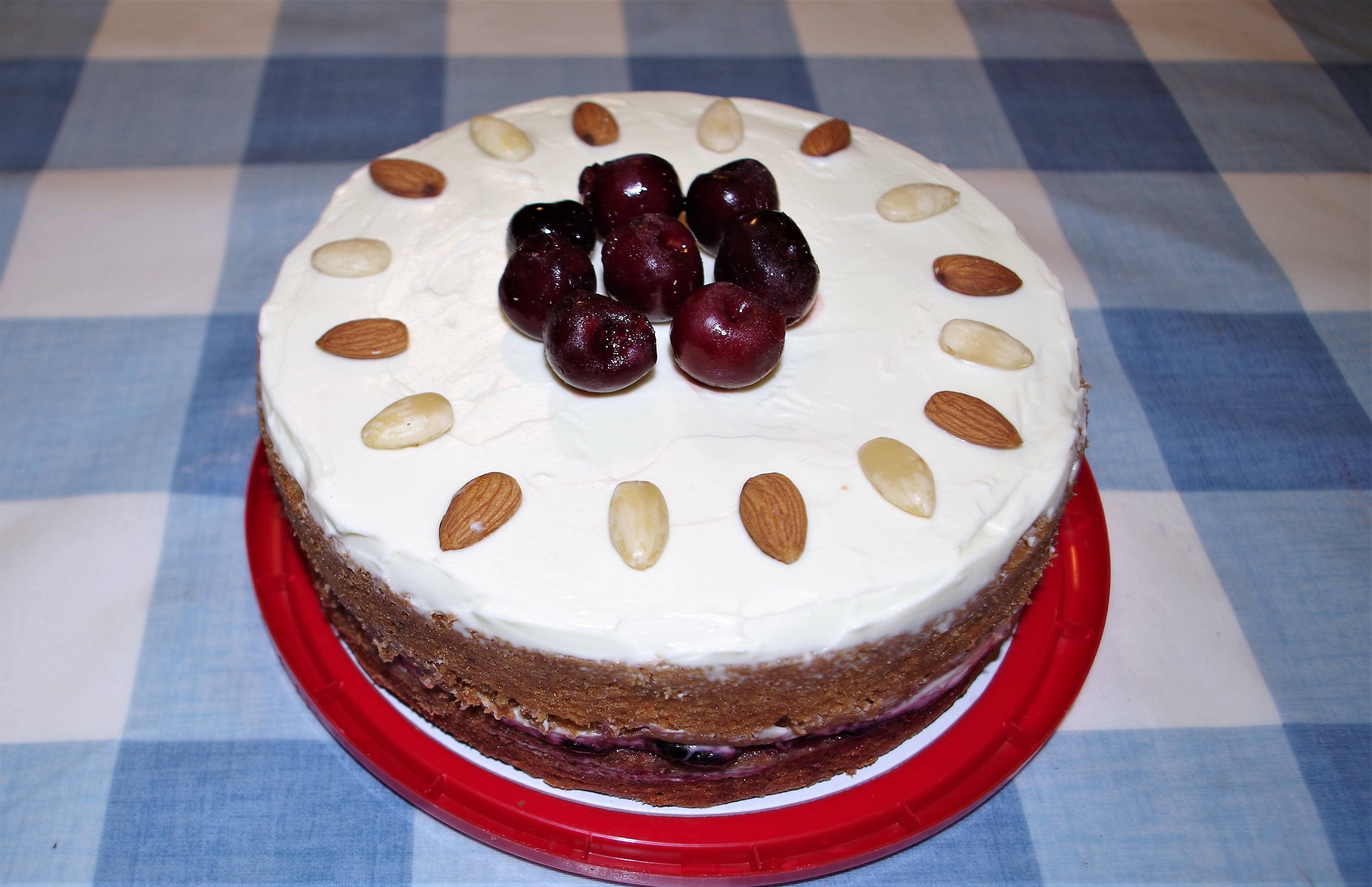 IMGP3568 Wed 10th - My Cherry Almond cake for school