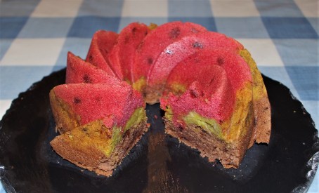 IMGP3700 Mon 22nd - Three Flavour Triple Layered Bundt Cake for jig saw cafe