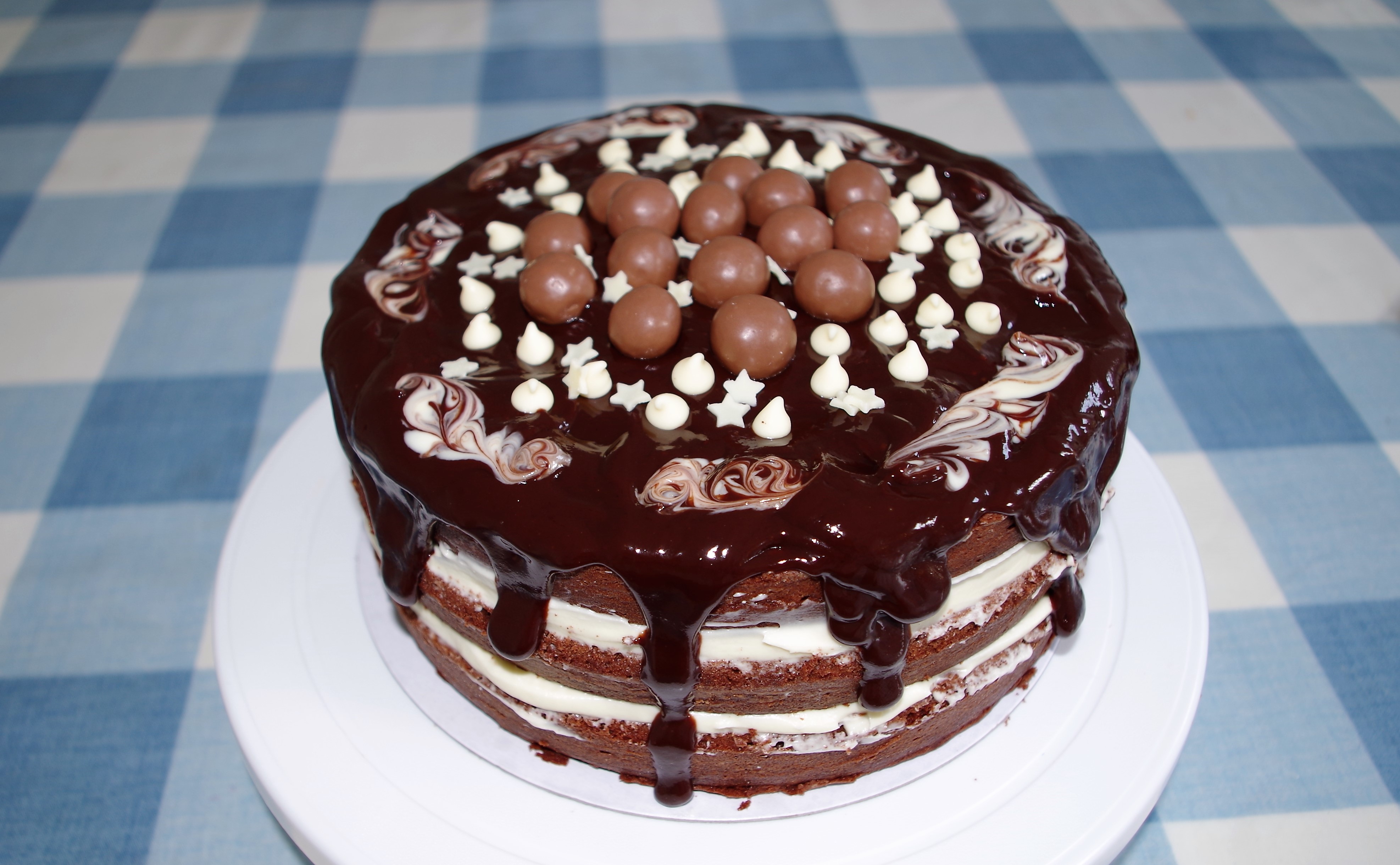 IMGP3859 Tue 6th - finished Chocolate & Cream Cake - for school