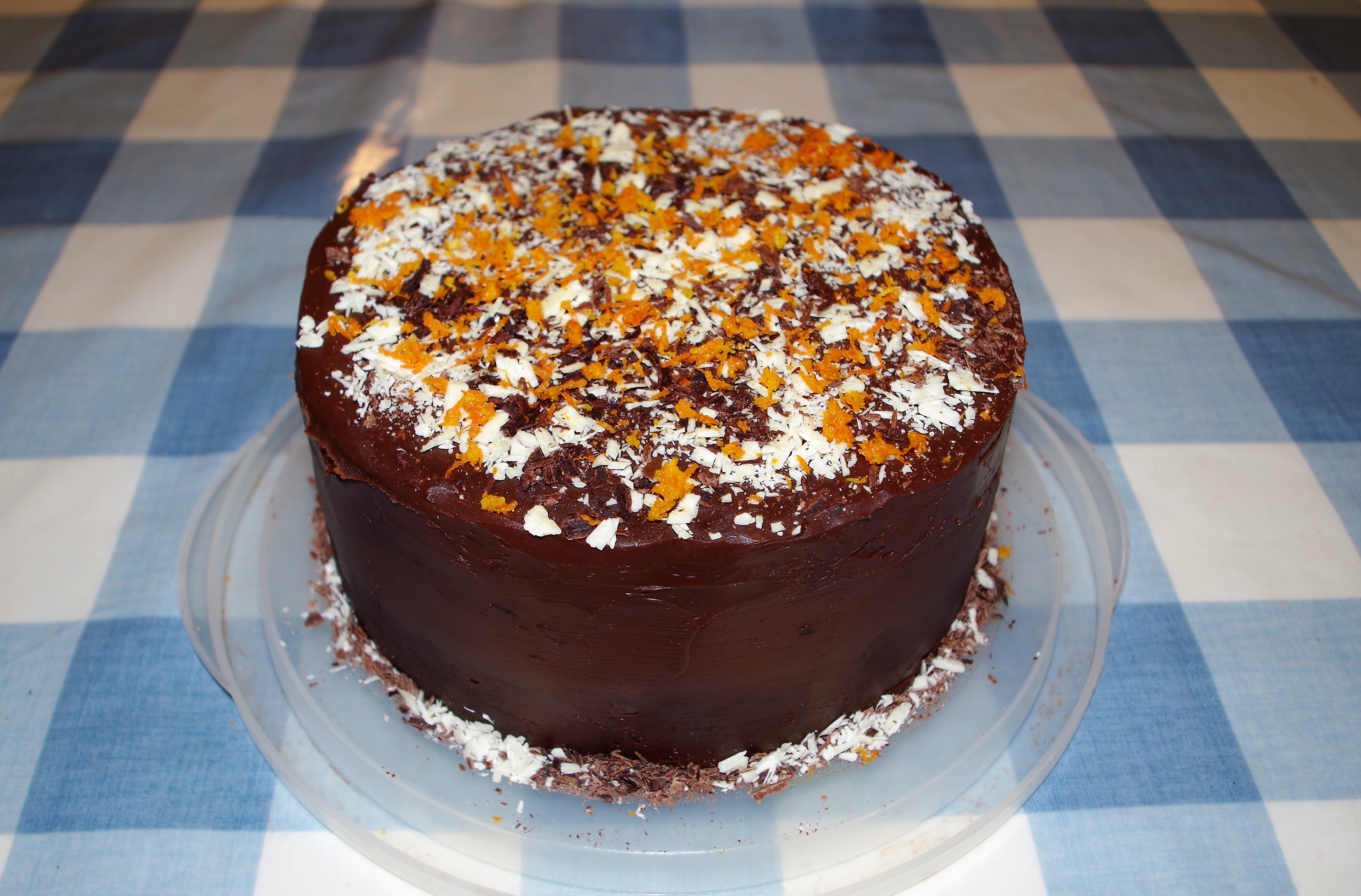 IMGP4063 Tues 4th Triple Choc & Orange cake for school - 8+