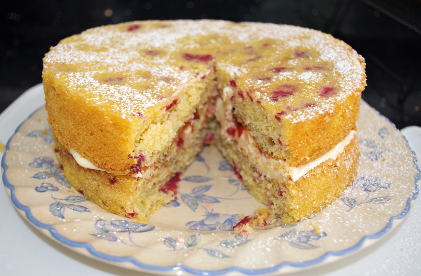 Raspberry Sponge Cake – Retired Bloke on Food n stuff